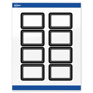 Avery 2" x 3" Labels, Black and White Polka Dots, 80 ct - 1 of 4