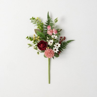 Sullivans Artificial 18.5" Romantic Floral Mix Pick, Multicolor