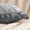 REGALWOVEN Geometry Velvet Couch Throw Pillow Covers with Pom-poms for Farmhouse Home Decor 1 Pc - 3 of 4