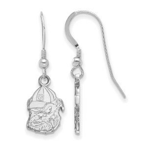 Black Bow Jewelry Sterling Silver Georgia Bulldogs NCAA Dangle Earrings - 1 of 3