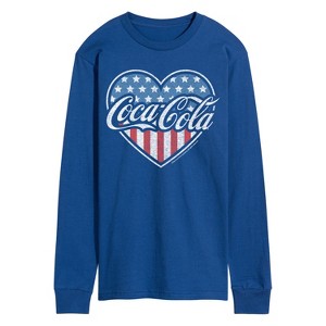 Men's - Coca-Cola - USA Heart Long Sleeve Graphic T-Shirt - 1 of 3
