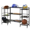 Breighton Home 32.5" Xtra Storage 3 Tier Folding Metal Shelves with Set of 3 Extension Shelves in Black - 3 of 4