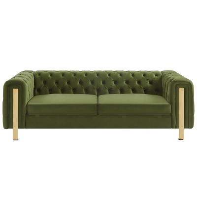 Christopher Knight Home Keyser 83" Velvet Upholstered 3 Seater Sofa