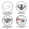Set of 2 Stainless-Steel Dog Bowls - Cage, Kennel, and Crate Hanging Pet Bowls for Food and Water - 20oz Each and Dishwasher Safe by PETMAKER - 3 of 4