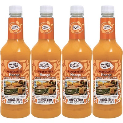 Master of Mixes 4 Pack Mango Daiquiri Margarita 1L - Ready to Use - 1 Liter Bottle (33.8 Fl Oz) - Mixer Perfect for Bartenders and Mixologists