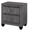 Vynxaria Modern Crystal Tufted Sophia 2-Drawer Nightstand, Cream Velvet Upholstered, Wood, 16"Dx26"Wx27.5"H, No Assembly - 2 of 4