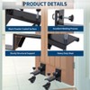 Door Installation Kit, Door Dolly - 2 Piece Heavy Duty 300 Lbs Capacity for 0-2.99 Inches Thick Doors, One-Person Use with Braked Wheels, Black - 4 of 4
