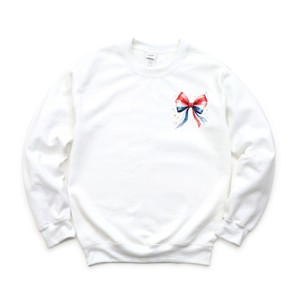 Simply Sage Market Patriotic Bow Star Coquette Sweatshirt - 1 of 4