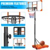 Dexmalle Portable Basketball Goal System with Stable Base and Wheel - 4 of 4