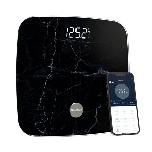 Nautica Body Tracker Digital Bathroom Scale, Bluetooth-Enabled Smart Scale with BMI, Body Fat, Muscle Mass Tracking, Syncs with Smartphone App, 440Lbs - 1 of 4