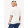 Woman Within Plus Size Perfect Elbow-Length Sleeve Cardigan - 3 of 4