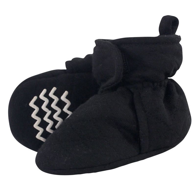 Hudson Baby Baby and Toddler Quilted Booties, Black, 1 of 4