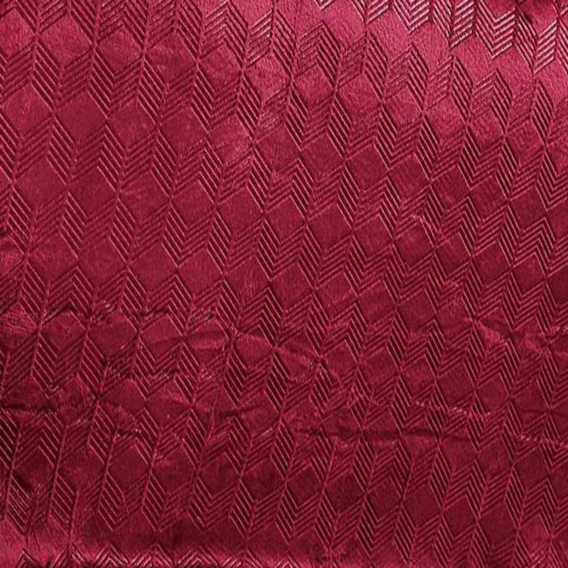 Amrani Bedcover Embossed Blanket, Soft Premium Micro Plush Burgundy by Plazatex, 3 of 4