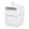 Infurnic Nightstands Rotatable Nightstand End Table, Bedside Table With 2 Drawers For Bedroom, Entryway, College Dorm, White 15.75"*15.75"*22.05" - 2 of 4