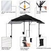 Topeakmart 10x17ft Pop-up Gazebo Canopy with Double Awnings - 4 of 4