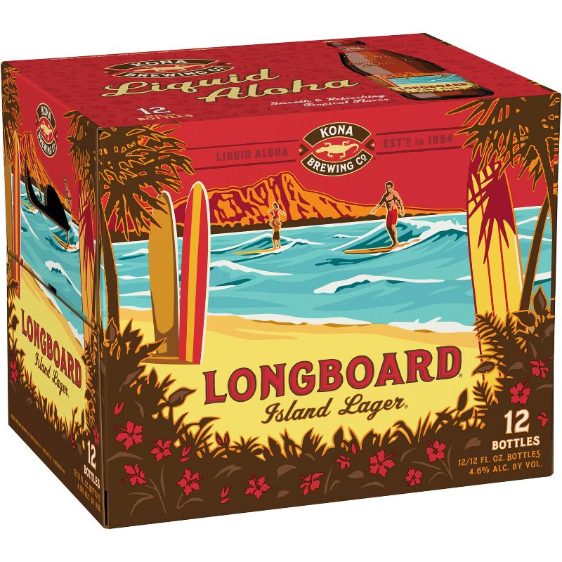 Kona Longboard Island Lager Beer - 12pk/12 fl oz Bottles, 3 of 10