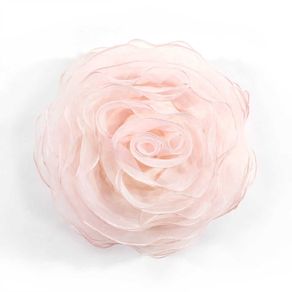 Photos - Pillow Lush Décor Ruffle Layer Flower Decorative Baby  - Blush