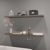 SEVOBAL Utility Storage Shelves Floating Wall Shelf with Modern Minimalist Design for Living Room or Office, Cognac, 9.8"*47.3"*1.5" - 4 of 4