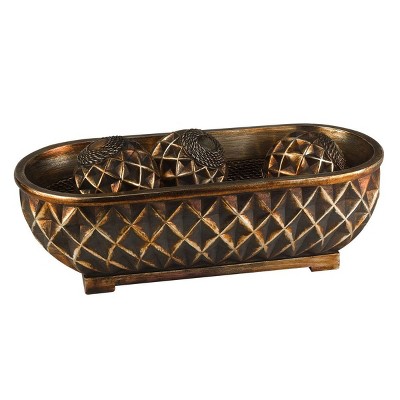 OK Lighting Western Decorative Bowl With Spheres