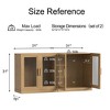 MAYEERTY Natural Wood Grain Storage Cabinet Set - 4 of 4