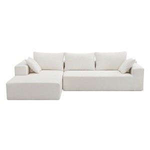 NicBex Upholstered Modular Sectional Sofa,Modern L-Shaped Living Room Sofa Set with 2 Pillows,2 PC Free Combination Sofa for Living Room - 1 of 4