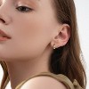 Small Thick Gold Chunky Hoop Earrings Lightweight Huggie Hoops For Women - 4 of 4