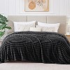 Attop Fleece Blanket King Size – 3D Ribbed Jacquard Soft and Warm Decorative Fuzzy Blankets – Cozy, Fluffy - 3 of 4