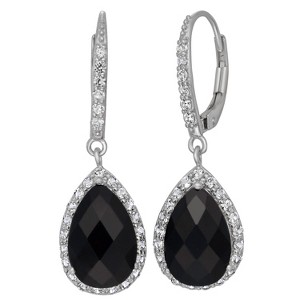 Designs by Gioelli Sterling Silver Gemstone Leverback Earrings - 1 of 2