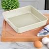 Martha Stewart Everyday Color Bake 9 Inch Carbon Steel Square Cake Pan in Linen - 4 of 4