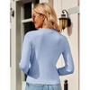 Womens Lightweight Knit Cardigan V Neck Long Sleeve Front Button Down Elegant Shrugs - 4 of 4