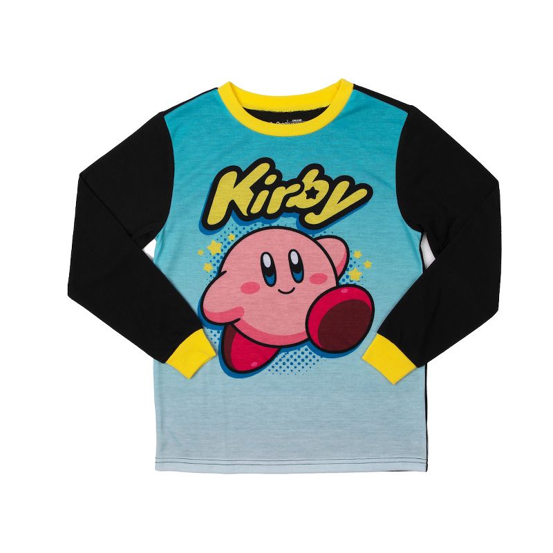 Youth Kirby Sleepwear Set: Long-Sleeve Tee Shirt, Sleep Shorts, and Sleep Pants, 2 of 4