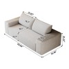63" Corduroy Loveseat Sofa with Deep Seat Design, Comfy Sofa for Living Room or Bedroom, No Assembly Sofa for Apartment or Office-Koiai - 4 of 4