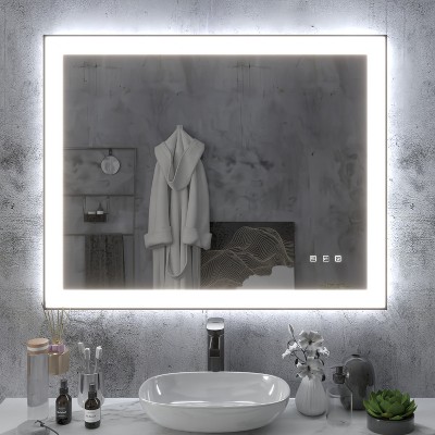 Black Framed LED Mirror