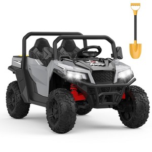 24V Kids Ride-on Dump Truck with Remote Control, 2-Seater 4WD w/Working Dump Bed & Shovel - 1 of 4