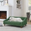 COWLOWN Gray Durable Elevated Dog Sofa Bed,Pet sofa with modern irregular armrest design,Comfortable soft dog sofa - 4 of 4