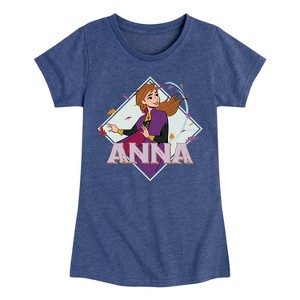 Girls' - Frozen 2 - Anna Fitted Short Sleeve Graphic T-Shirt - 1 of 4