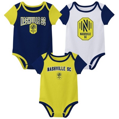 Image of MLS Nashville SC Infant 3pk Bodysuit - 12M