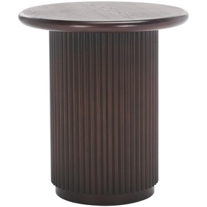 Agami Round Accent Table - ACC2305A - Dark Brown - Safavieh - 1 of 4