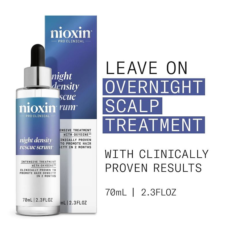 Nioxin NIGHT DENSITY RESCUE SERUM | Overnight Leave-in Intensive Treatment with Oxydine | For Hair Density and Thickness | Clairol 2.3 fl oz, 4 of 11