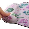 Insten Floral Mouse Pad with Wrist Support Rest, Ergonomic Support, Pain Relief Memory Foam, Non-Slip Rubber Base, Round, Pink - 3 of 4