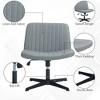 TiramisuBest Wide Armless Office Chair, Adjustable Height, Grey Polyester, Tilt & 360¡ã Swivel - 4 of 4