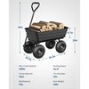 Poly Dump Cart 600/1200lb 10in NoFlat Tires 180 Rotating Handle Rust Proof Yard Landscaping - 2 of 4