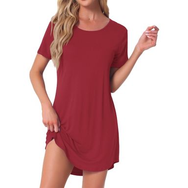 oversized red t shirt dress 1431GD