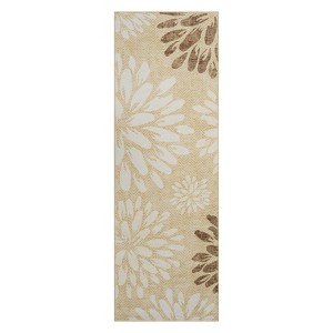 Coolmee Washable Area Rugs Non-Slip Modern Floral Indoor Rug Non-Shedding Soft Low Pile Carpet for Living Room Bedroom Home Office - 1 of 4