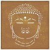 vidaXL Patio Wall Decoration 21.7 in.x21.7 in. Corten Steel Buddha Head Design - 3 of 4
