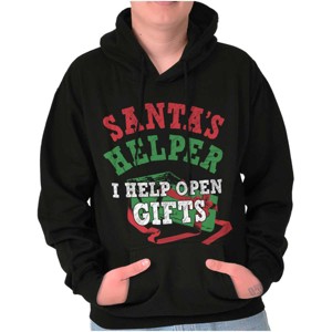 Christmas Santa's Helper Open Presents Hoodie Sweatshirt Women Men Brisco Brands - 1 of 4