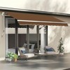 Resenkos Patio Awning, Outdoor Sun Shade Shelter Cover Awnings,12' x 10' Manual Retractable Awning Outdoor Sunshade Shelter for Patio, Balcony, Yard, - 2 of 4