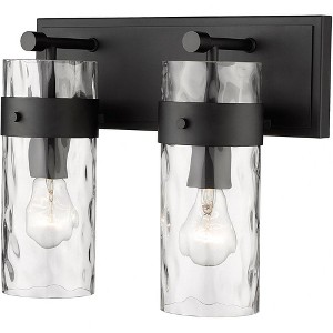 Fontaine 2-Bulb Glass Vanity Light - Dimmable, Damp Rated, Elegant Design for Bathroom - 1 of 4