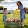 Acekool Galvanized Raised Garden Bed Kit, Oval Open-Bottom Metal Planter Box for Vegetables, Flowers, Herbs and Fruits - 2 of 4