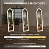 FURNIinspire Full Length Mirrors Arched Floor Standing Mirror With Stand, Wall Mounted Hanging Full-Body Mirror For Bedroom, White, 16"*60" - 4 of 4